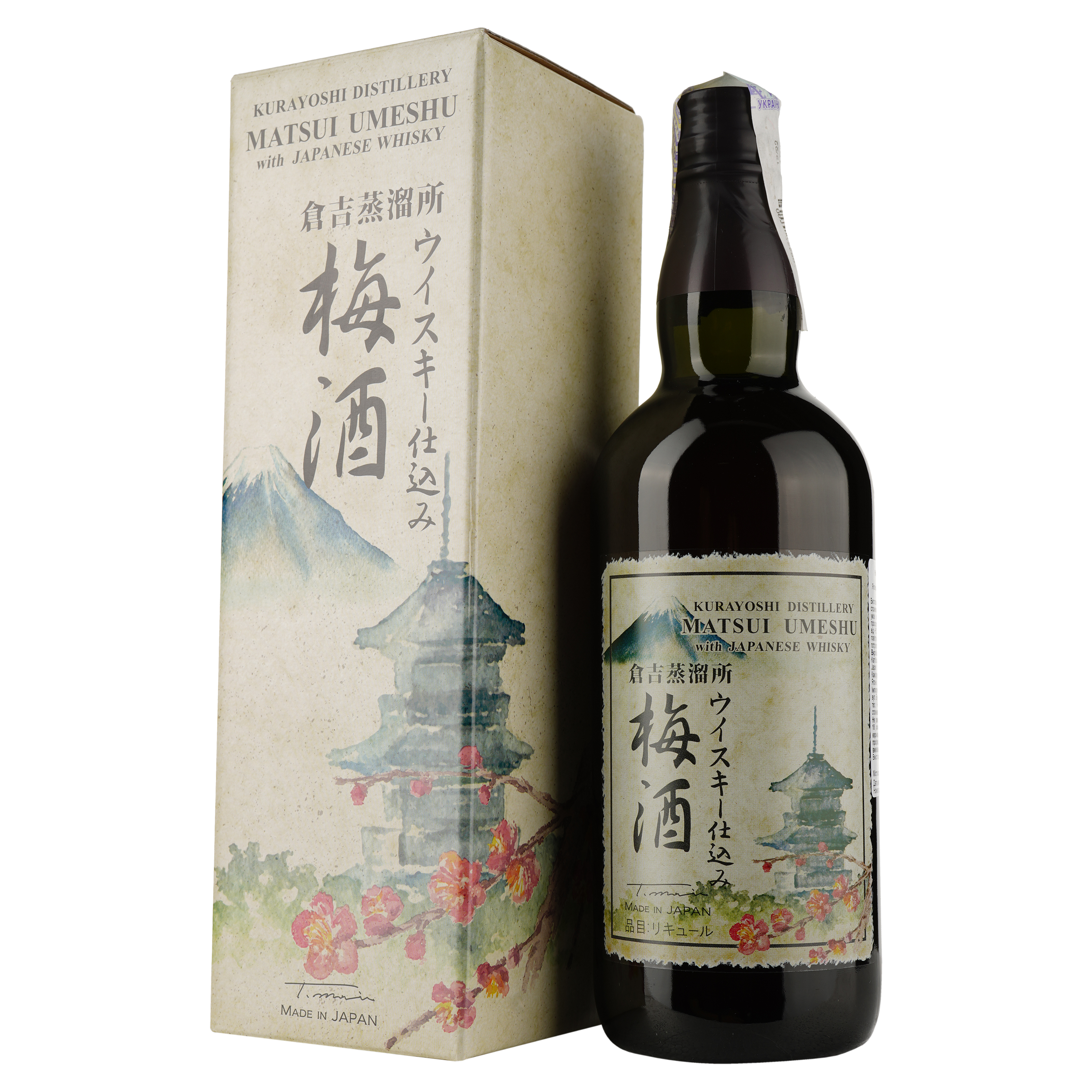 Ликер Matsui Umeshu Blended with Japanese Whisky 14% 0.7 л - фото 1