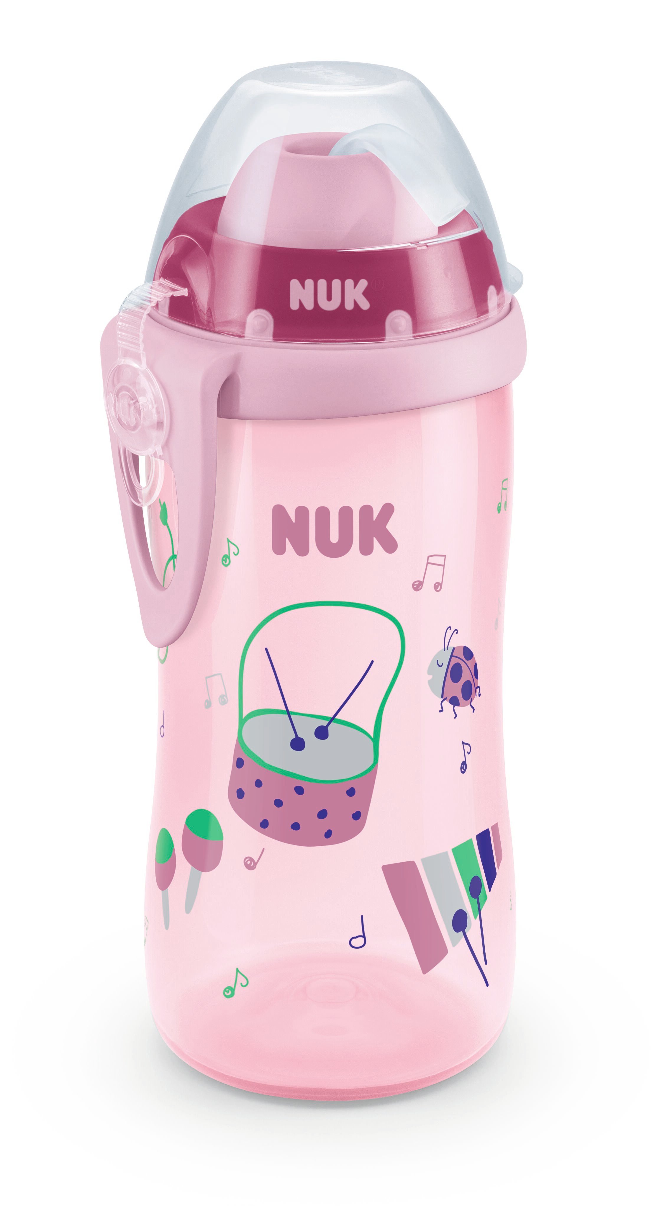 Поїльник Nuk First Choice Flexi Cup, c силіконовою трубочкою, 300 мл, рожевий (3954045) - фото 1