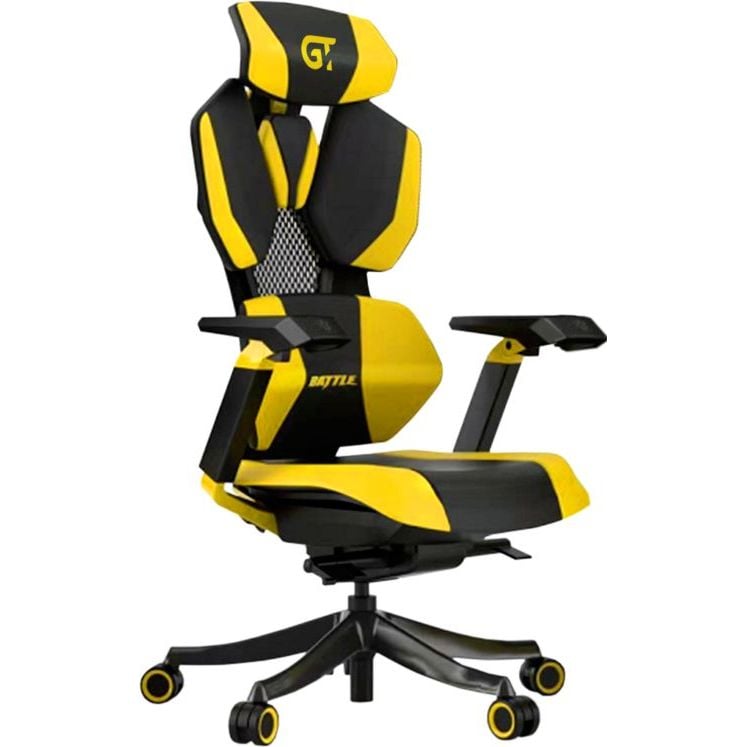 Геймерське крісло GT Racer чорне з жовтим (X-6003 Battle Black/Yellow) - фото 1