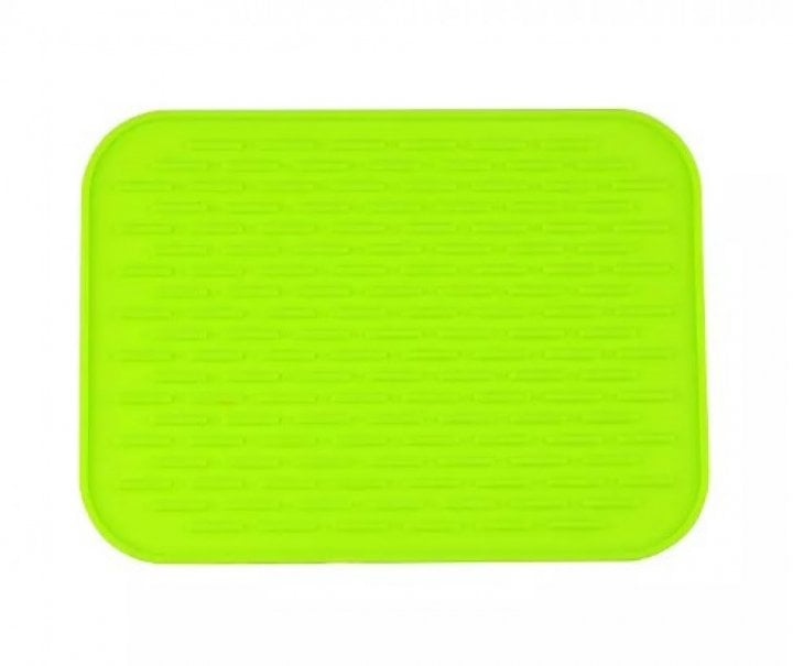 Силіконовий килимок для посуду Supretto, 21х15 см, зелений (4874-0003) - фото 1