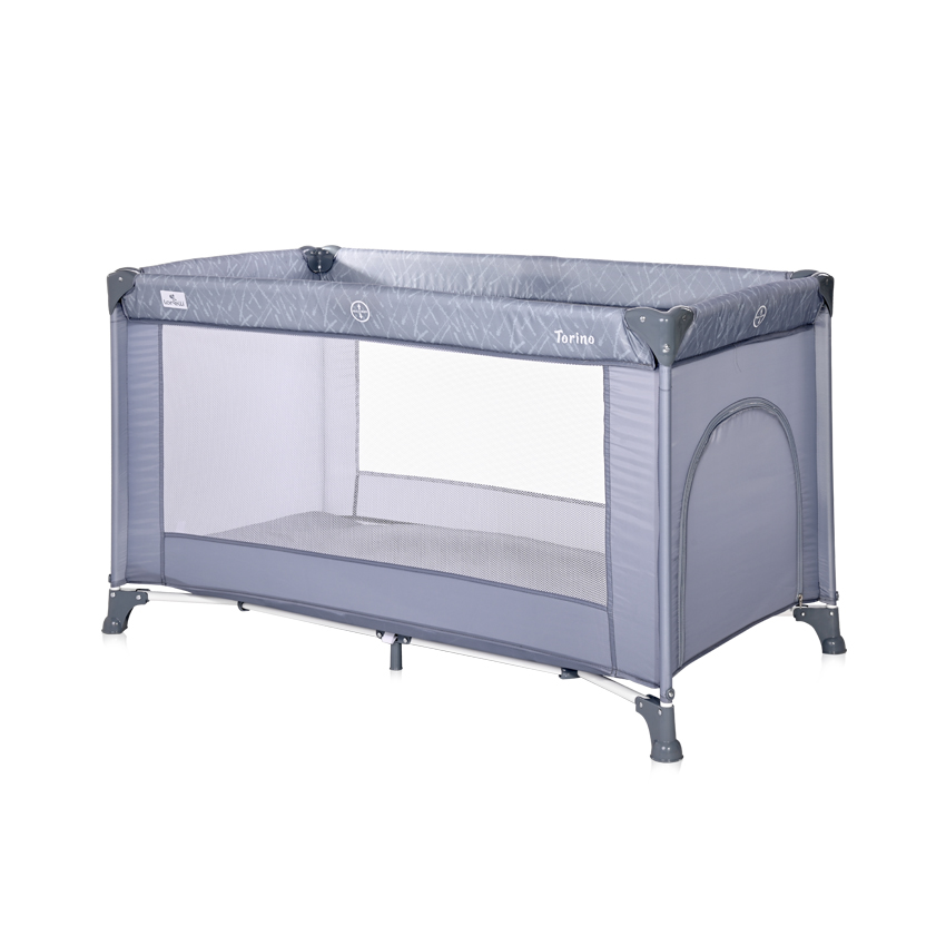 Манеж-кроватка Lorelli Torino 1 Layer Silver blue, голубой (23885) - фото 1