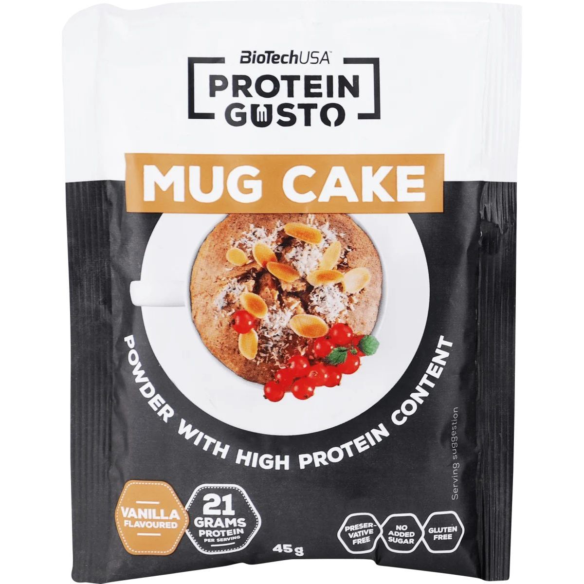 Протеиновый кекс BioTech USA Protein Gusto Mug Cake Ваниль 45 г - фото 1