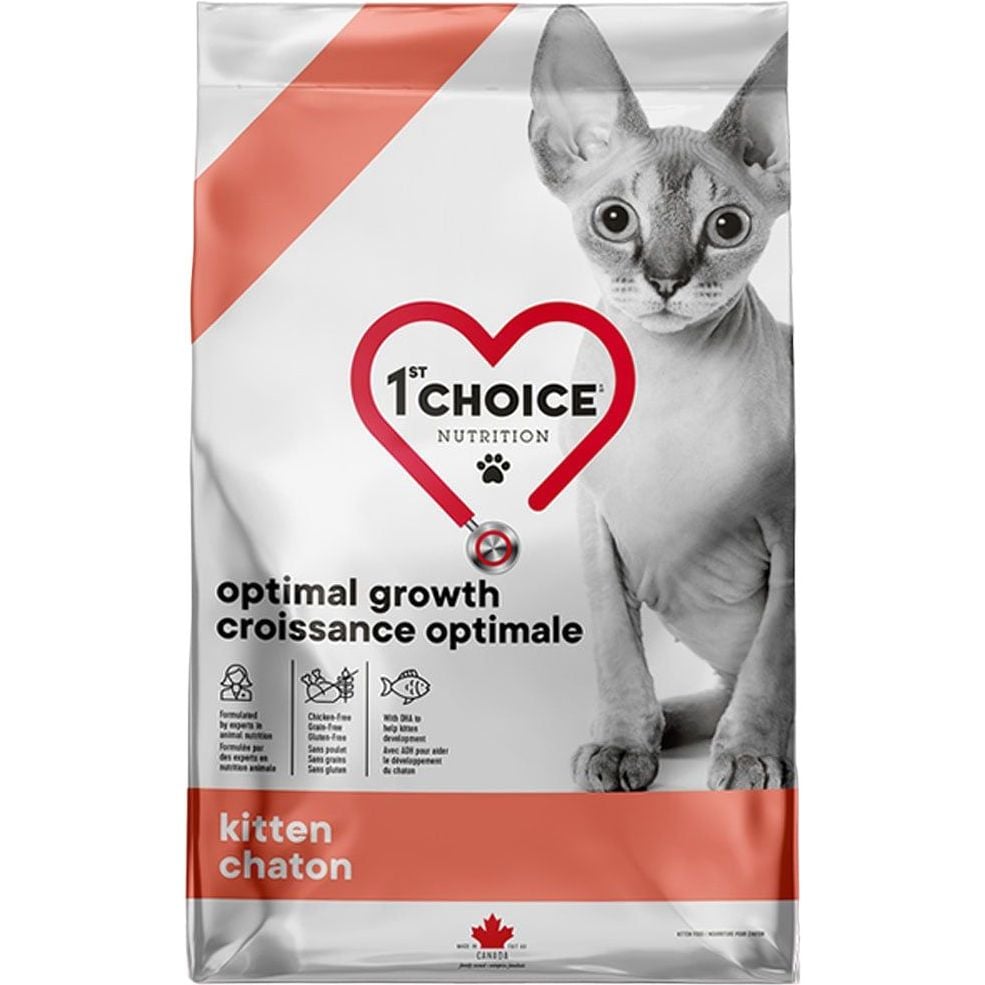 Сухой корм для котят 1st Choice Kitten Optimal Growth с рыбой 1.8 кг - фото 1