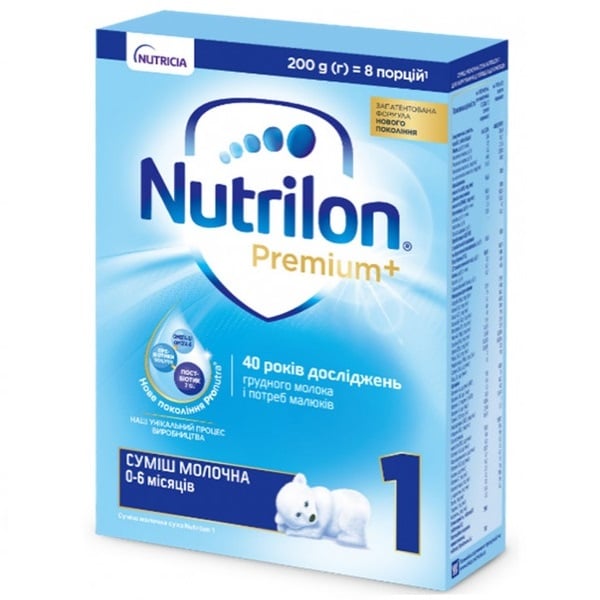 Суха молочна суміш Nutrilon Premium 1+, 200 г - фото 1