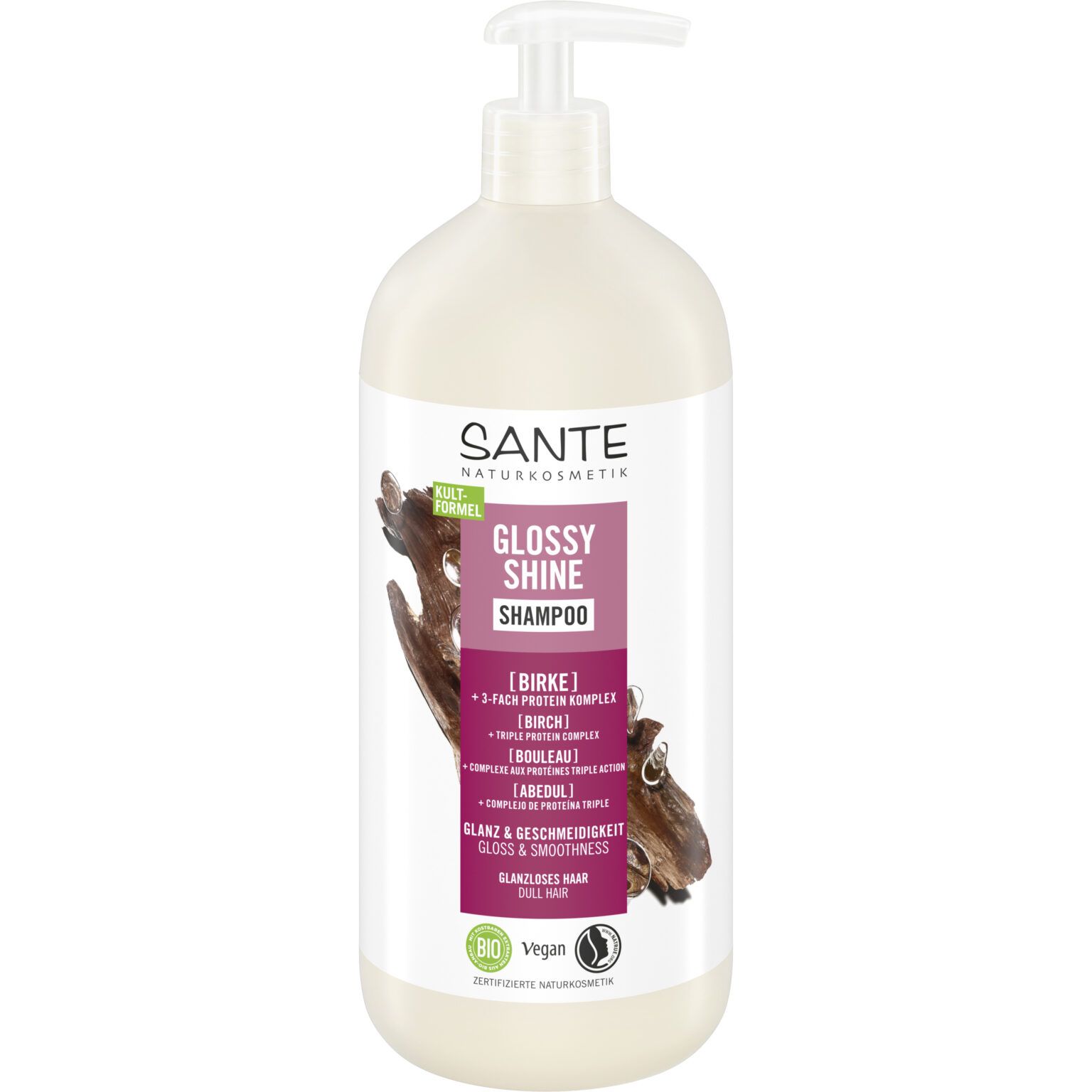 Біо-Шампунь Sante Glossy Shine для блиску волосся 950 мл - фото 1