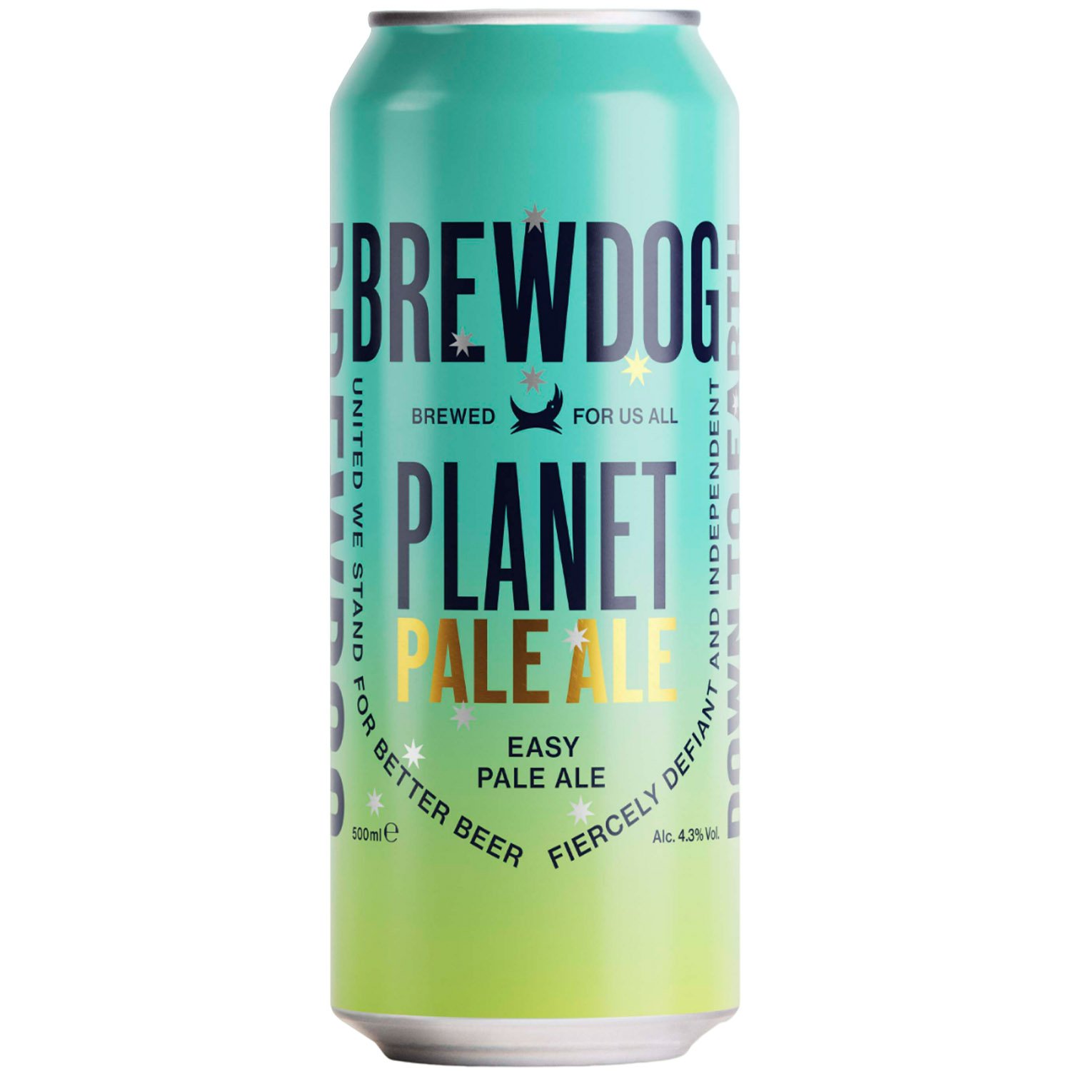 Пиво BrewDog Planet Pale Ale, світле, 4,3%, з/б, 0,5 л - фото 1
