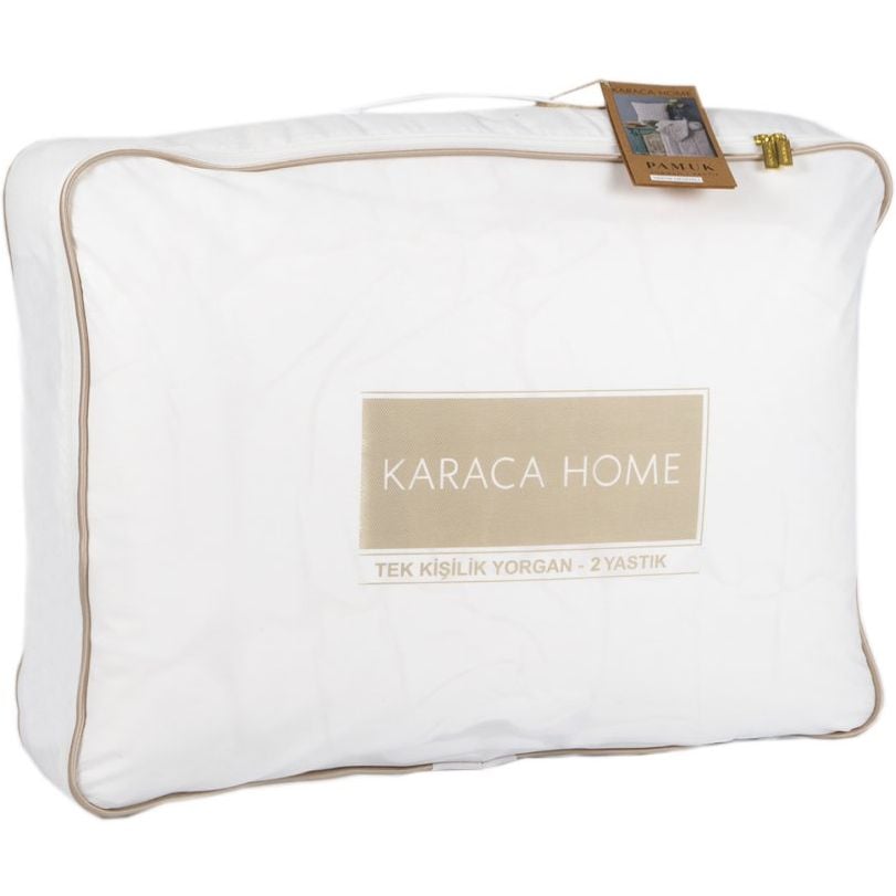 Ковдра з подушками Karaca Home Cotton, 215х195 см, молочна (svt-2000022291071) - фото 7