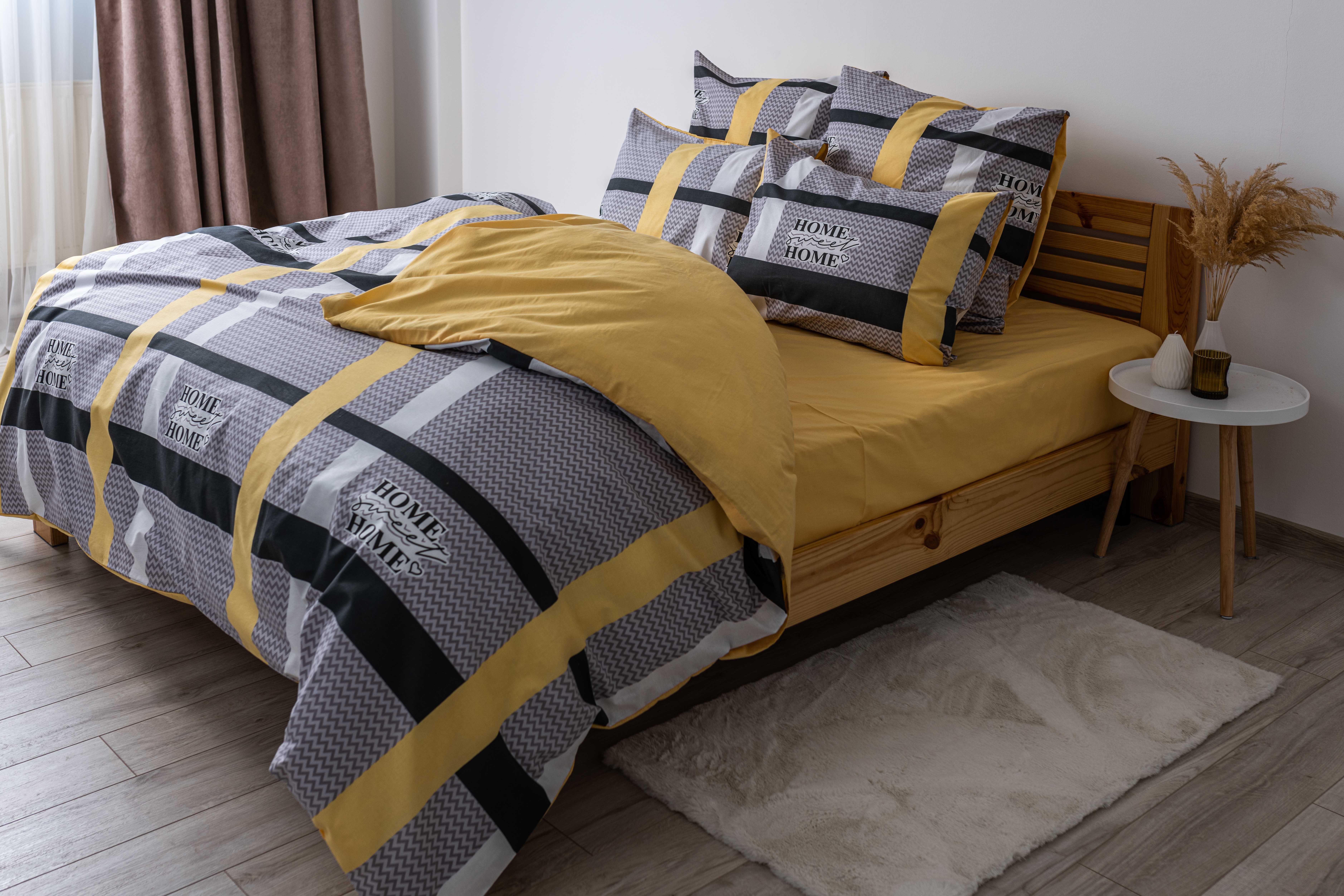 Комплект постельного белья ТЕП Soft dreams Sunny Life евро серый с желтым (2-03859_25876) - фото 2