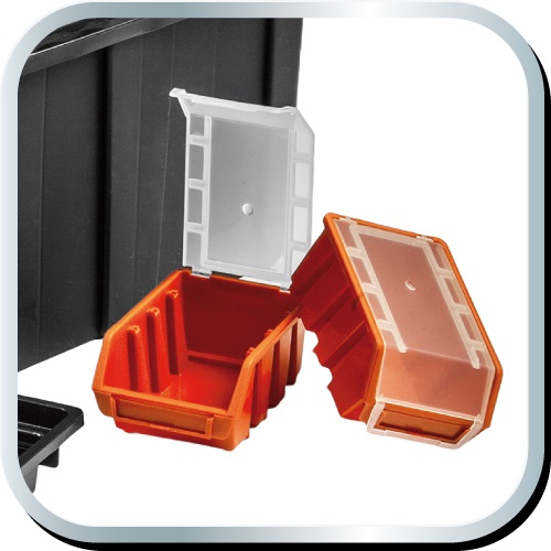 Ящик для инструментов Neo Tools 2 в 1 мобильная мастерская c колесами 4 контейнера (84-115) - фото 3