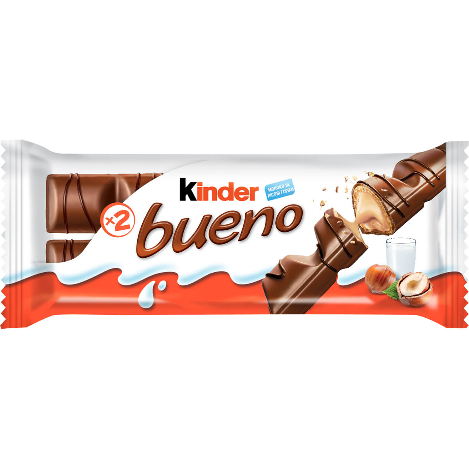 Батончик Kinder Bueno Е-2 шоколадно-вафельний 43 г (6327) - фото 1