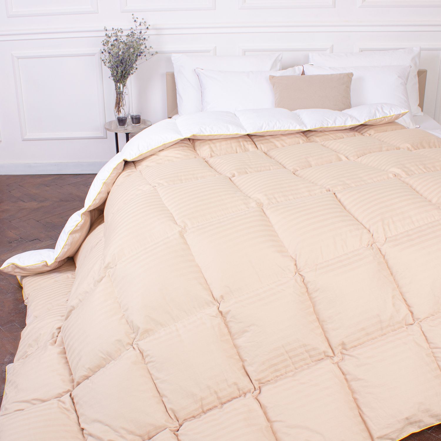 Одеяло пуховое MirSon Carmela 035, 110x140 см, бежевое (2200000000057) - фото 1