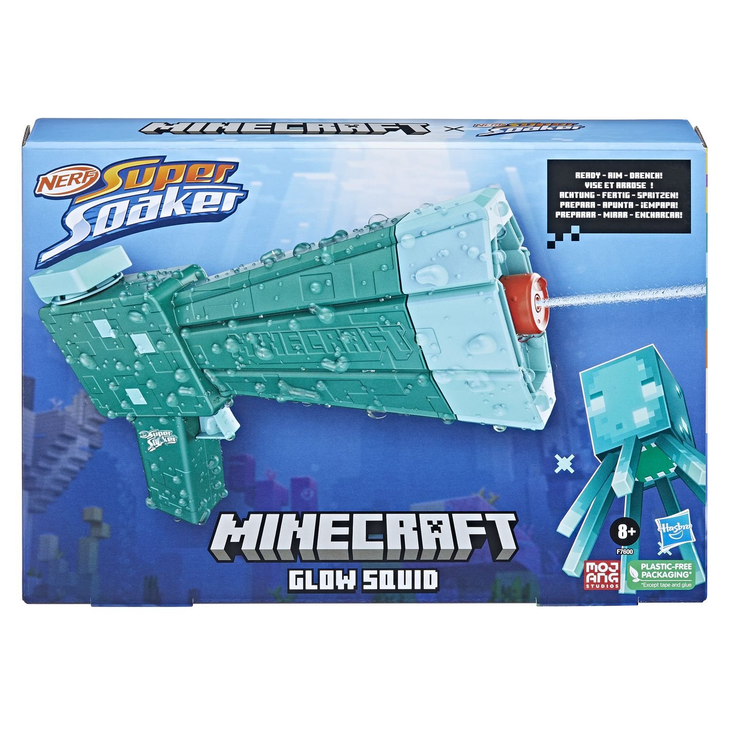 Водный бластер Hasbro Nerf Super Soaker Minecraft Glow Squid (F7600) - фото 2