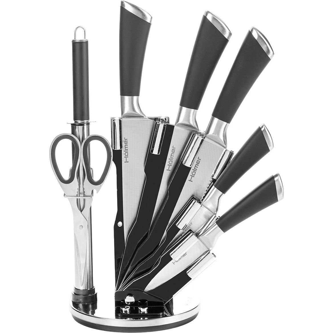 Набір ножів Holmer, 8 предметів, чорний (KS-68425-ASSSB Chic) - фото 1