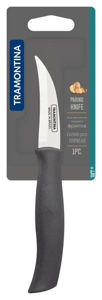 Нож для чистки овощей Tramontina Soft Plus Grey, 76 мм (6666375) - фото 1