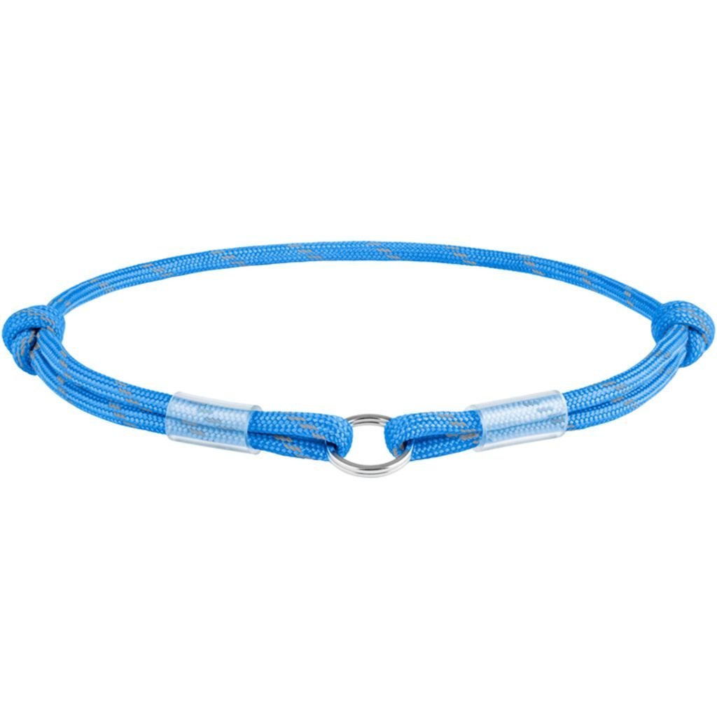 Шнурок для адресника Waudog Smart ID, світловідбиваючий, М, довжина 42-76 см, синій - фото 1