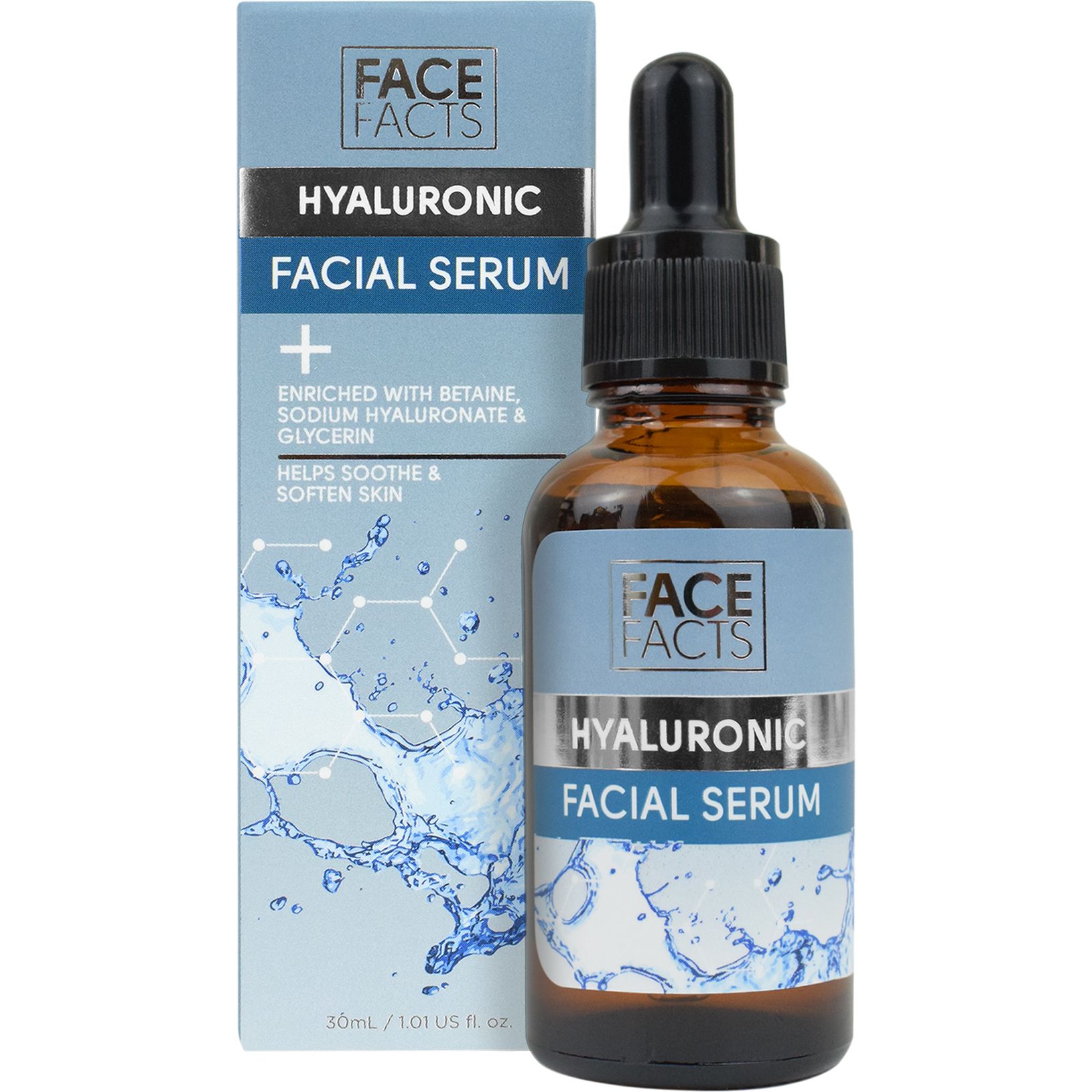 Гіалуронова сироватка для шкіри обличчя Face Facts Hyaluronic Facial Serum 30 мл - фото 1