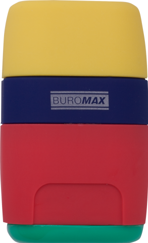 Точилка з контейнером Buromax Rubber Touch, з ластиком (BM.4771-1) - фото 1