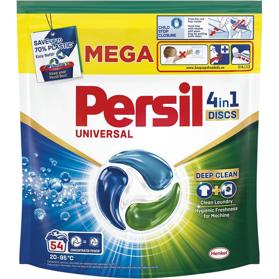 Диски для стирки Persil Deep Cleen Universal 4 in 1 Discs 54 шт. - фото 1