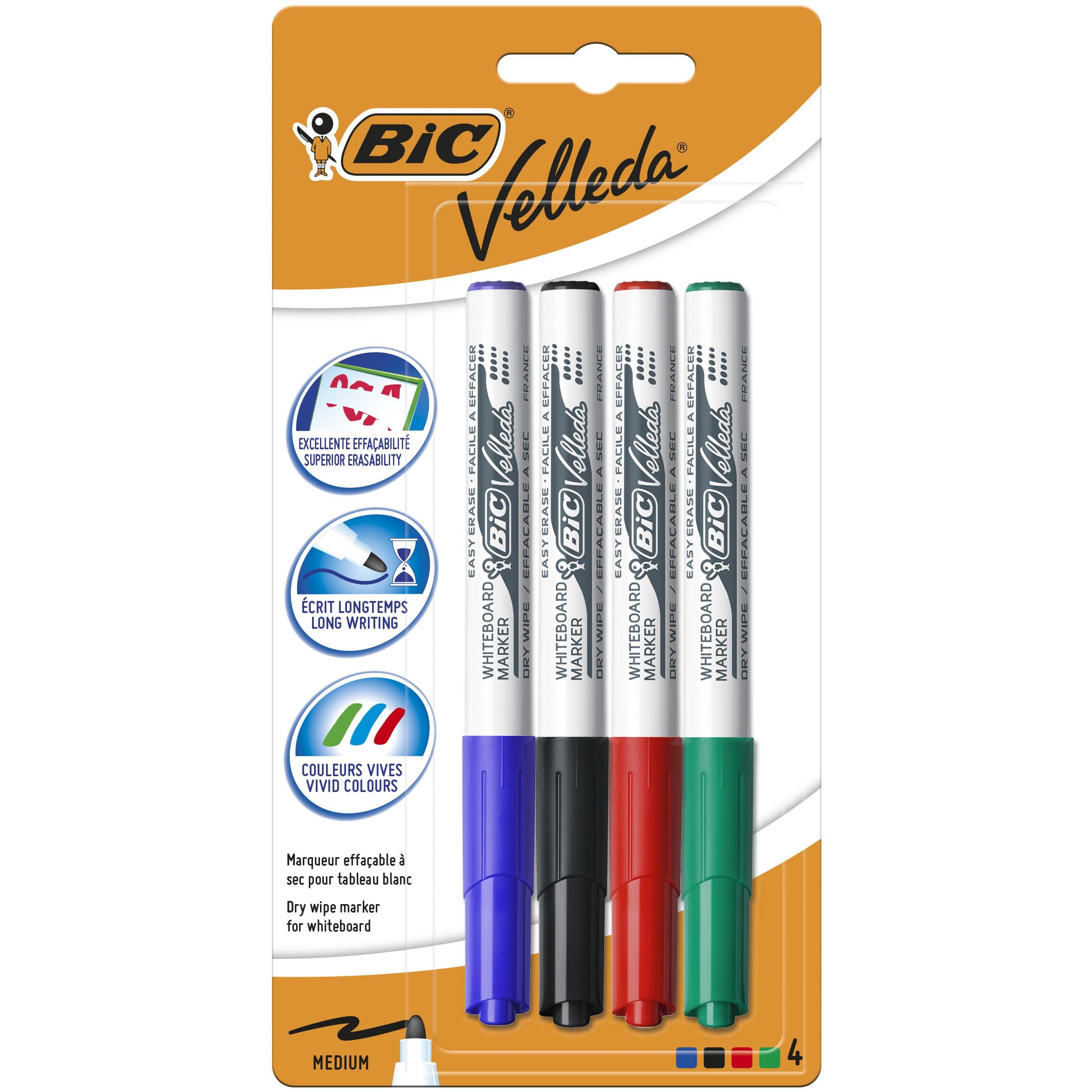 Набір маркерів для дощок BIC Velleda 1.4 мм 4 шт. (875593) - фото 1