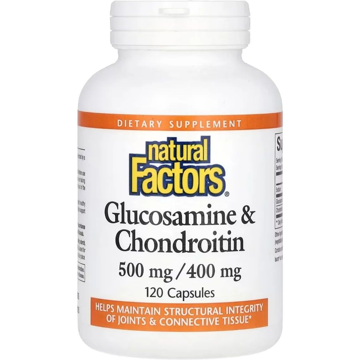 Глюкозамин и хондроитин Natural Factors Glucosamine & Chondroitin 120 капсул - фото 1