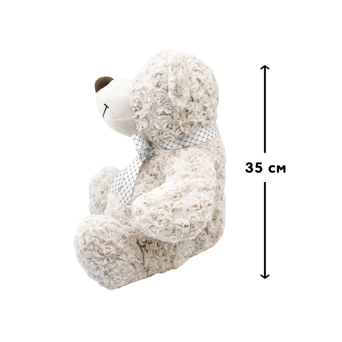 Мягкая игрушка Grand Медведь с бантом, 35 см, белый (3303GMТ) - фото 4