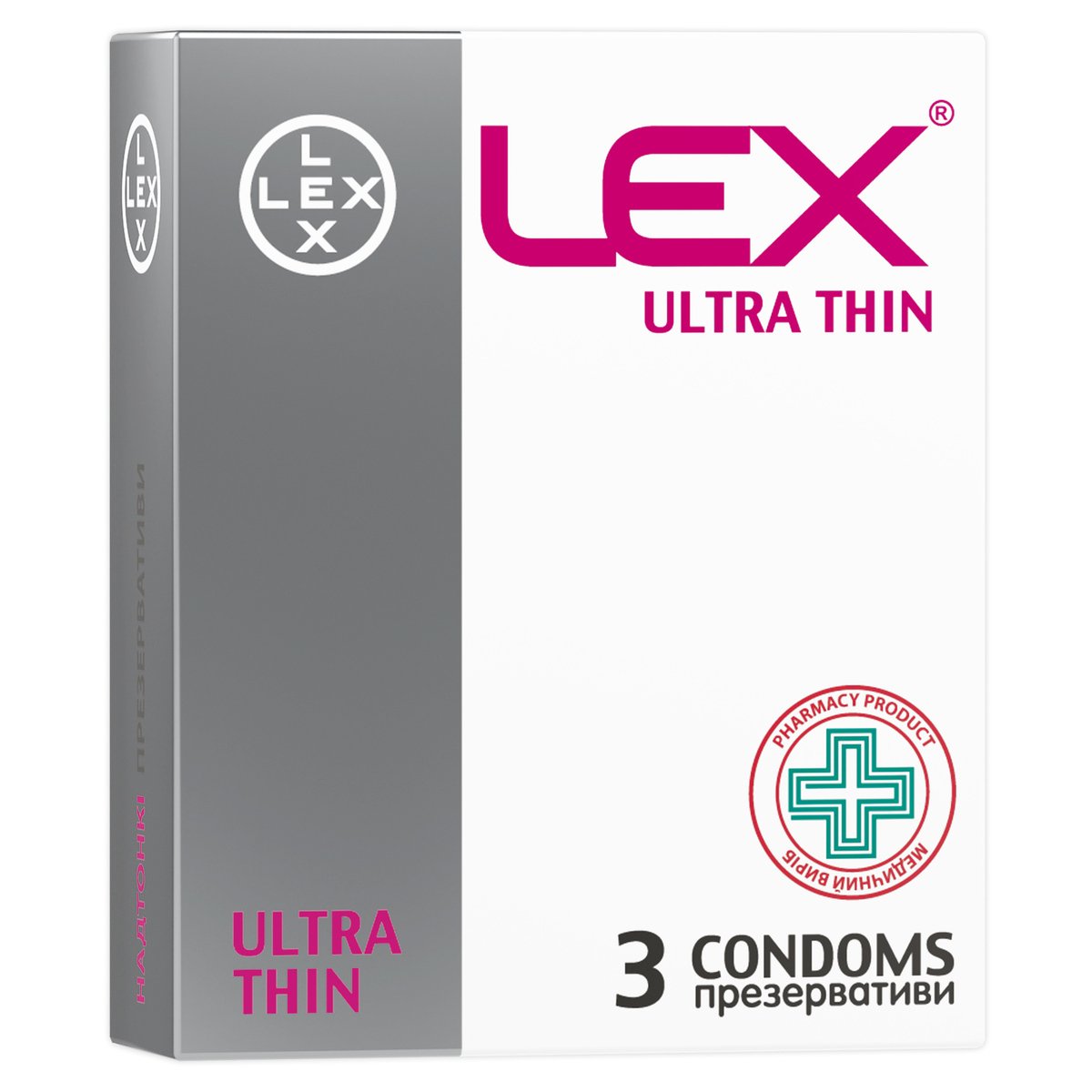 Презервативи Lex Ultra thin ультратонкі, 3 шт. (LEX/Thin/3) - фото 1