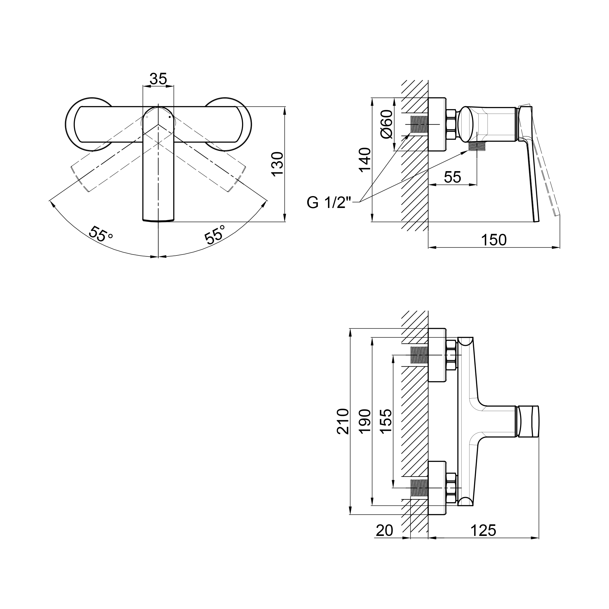 Змішувач для душу Qtap Slavonice 4042103C (QTSLV4042103C) - фото 2