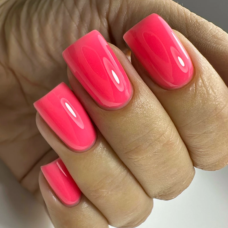 Гель PNB Strong Iron Gel Neon Coral Pink 8 мл - фото 3