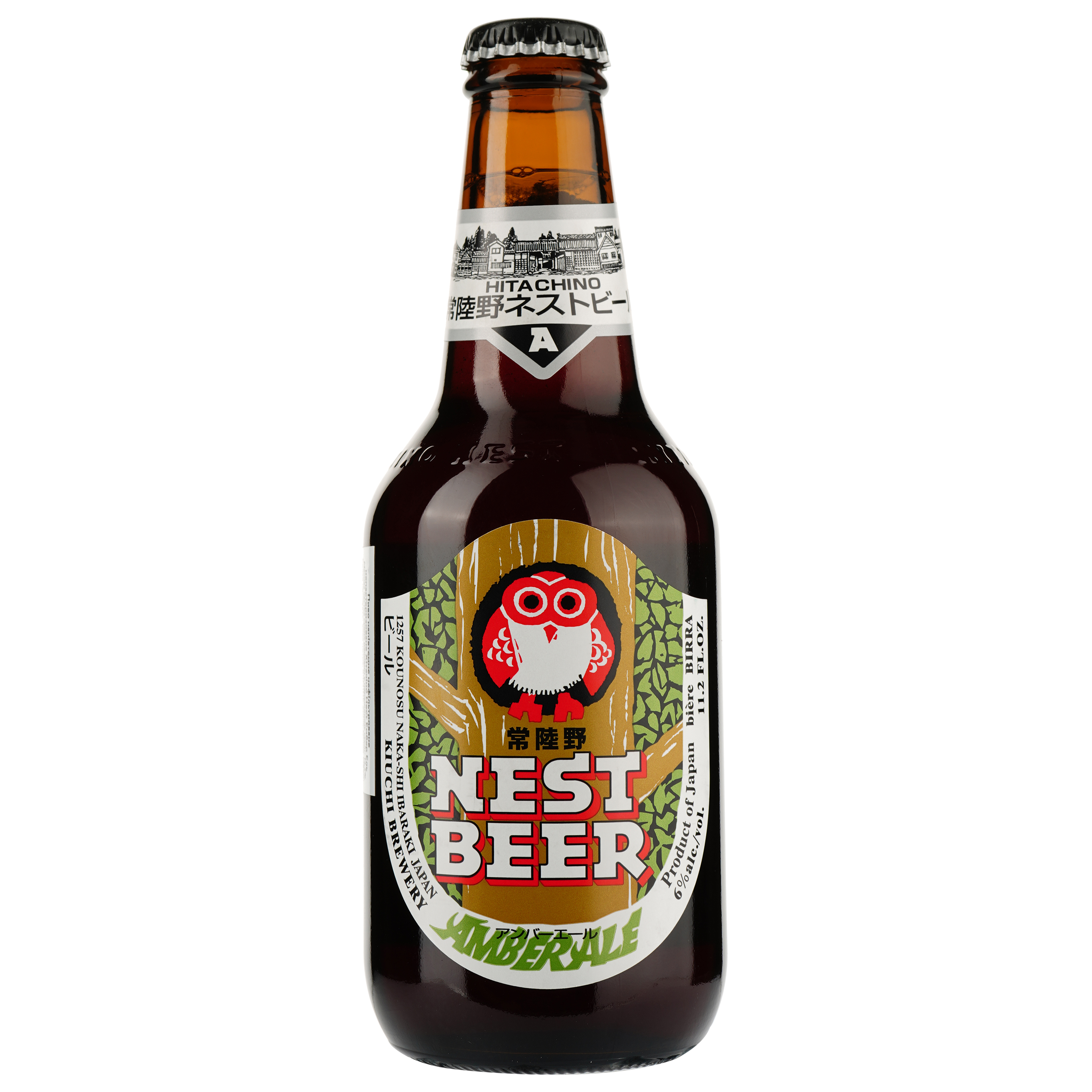 Пиво Hitachino Nest Amber Ale, 6%, 0,33 л - фото 1