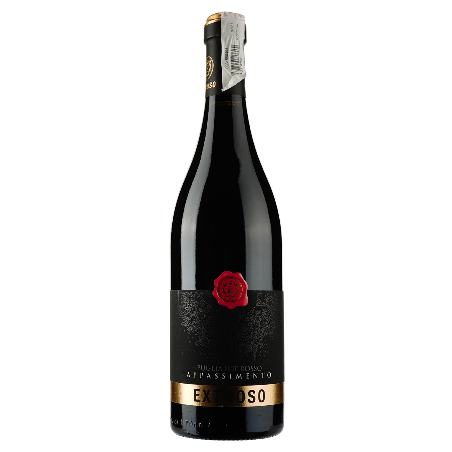 Вино Extroso Puglia IGP Rosso Appassimento, красное, сухое, 14,5%, 0,75 л - фото 1
