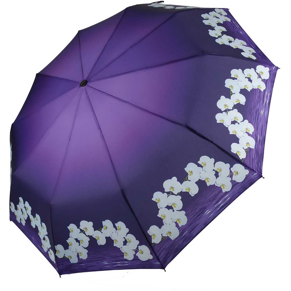 Женский складной зонтик полуавтомат The Best 98 см фиолетовый - фото 1
