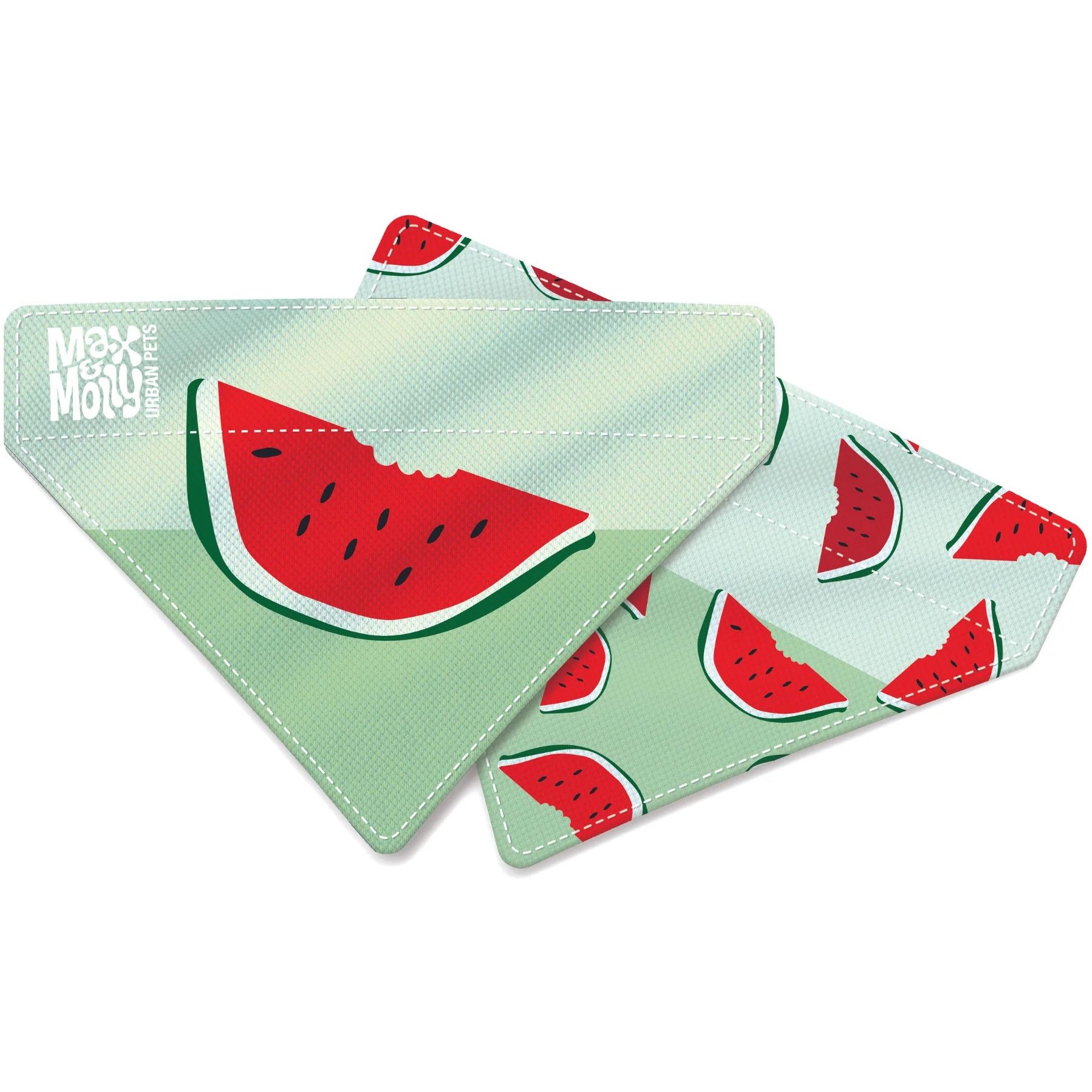 Бандана для собак Max & Molly Bandana Watermelon на ошейник с принтом Арбуз L - фото 1