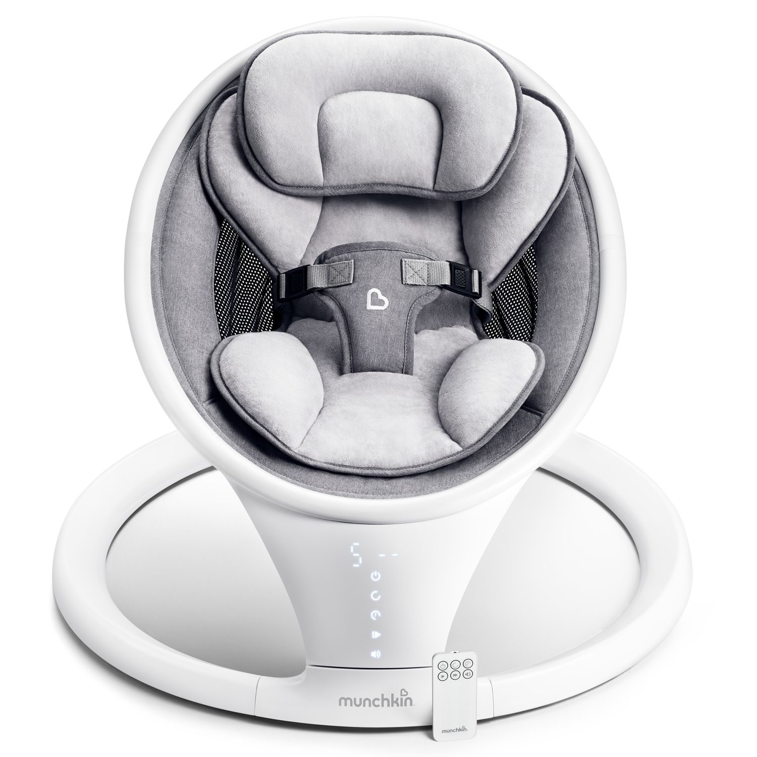 Убаюкивающий центр Munchkin Baby Swing с функцией Bluetooth серый (9029001) - фото 9