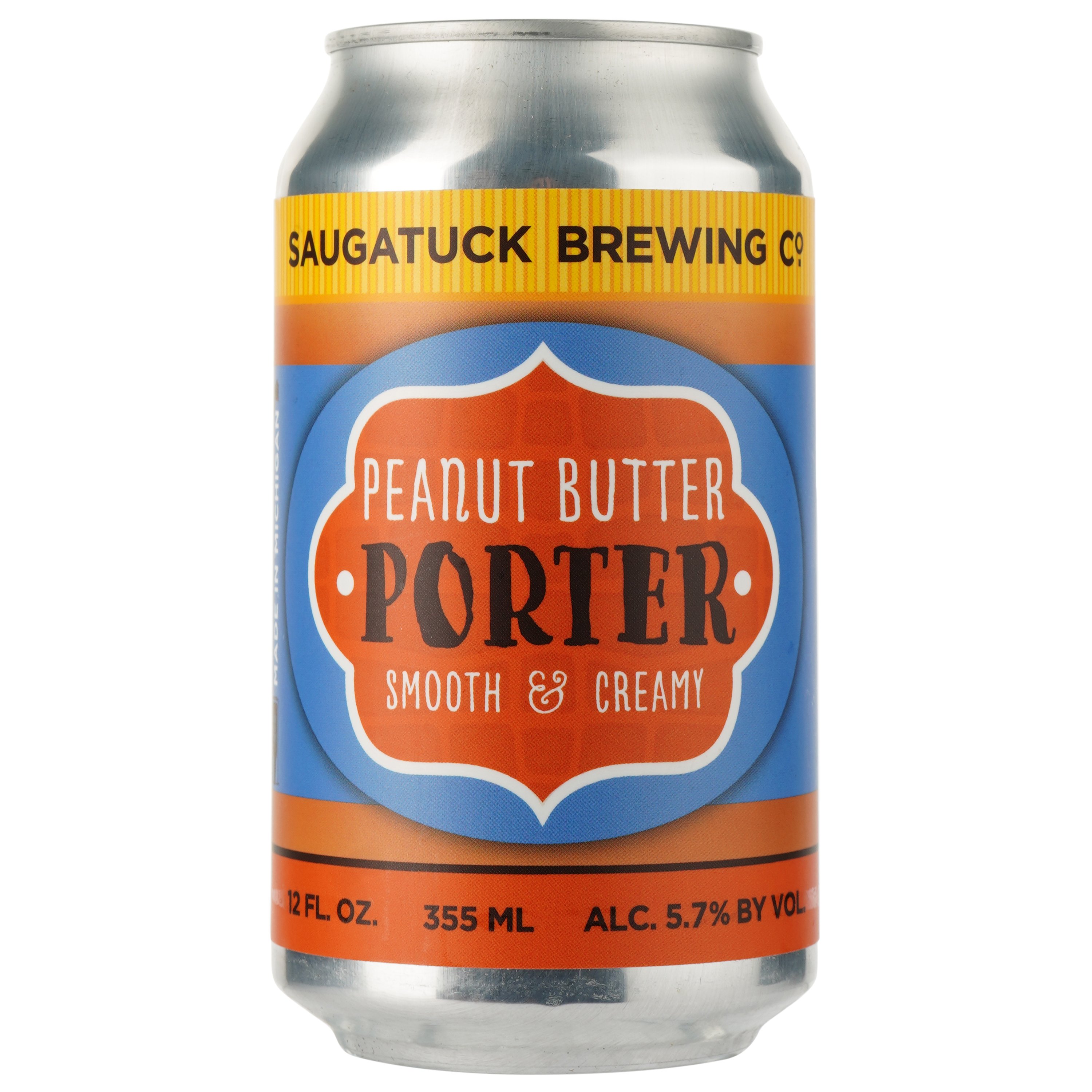 Пиво Saugatuck Brewing Co. Peanut Butter Porter, темное, 5,7%, ж/б, 0,355 л (803991) - фото 1
