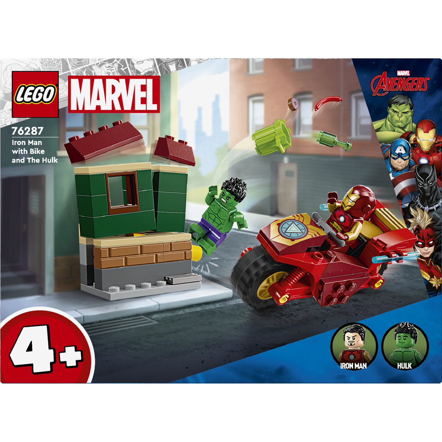 Конструктор LEGO Super Heroes Marvel Железный Человек на мотоцикле и Галк 68 деталей (76287) - фото 1