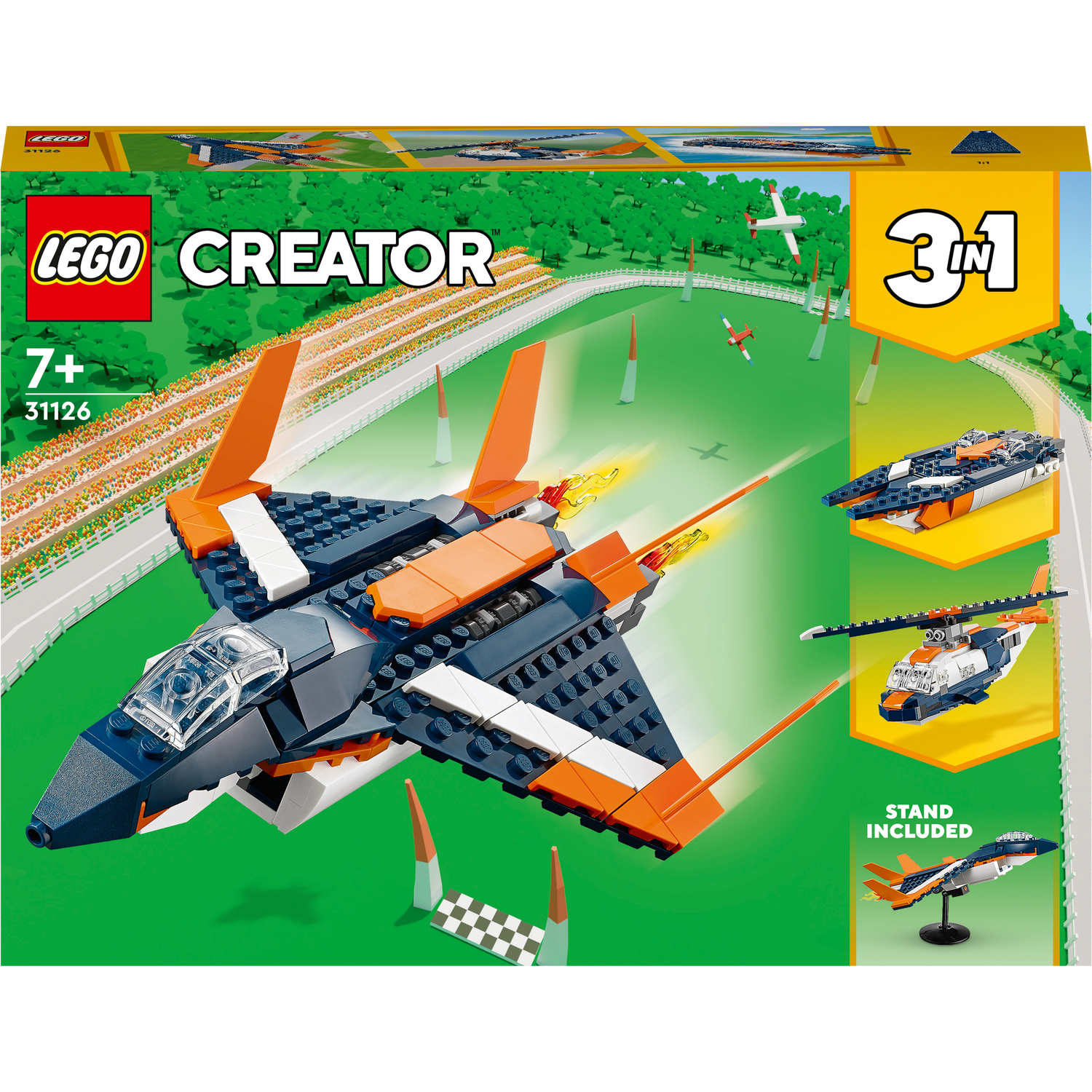 Конструктор LEGO Creator Сверхзвуковой самолет 3 в 1, 215 деталей (31126) - фото 1