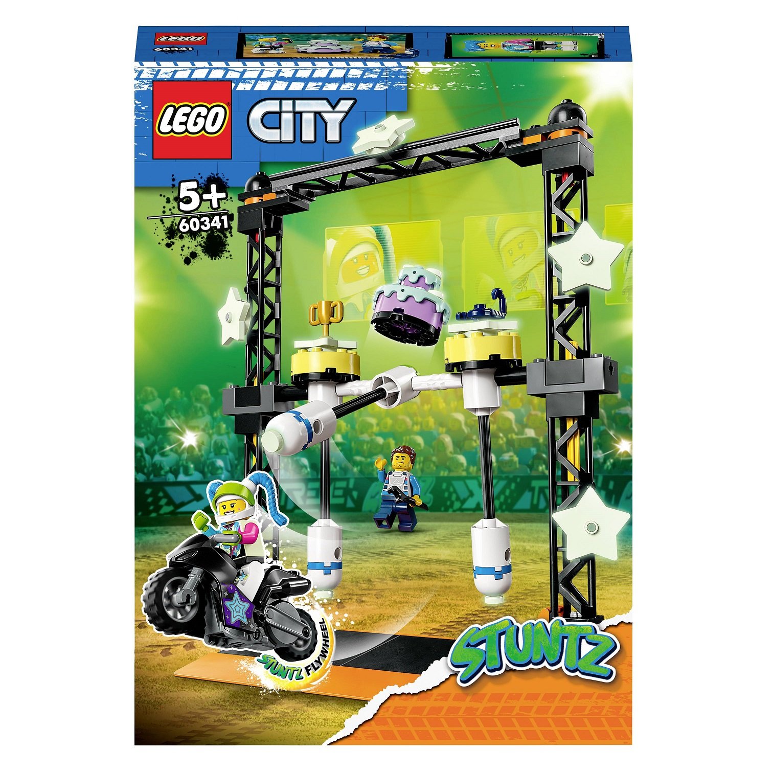 Конструктор LEGO City Випробування трюків з нокдауном, 117 деталей (60341) - фото 1