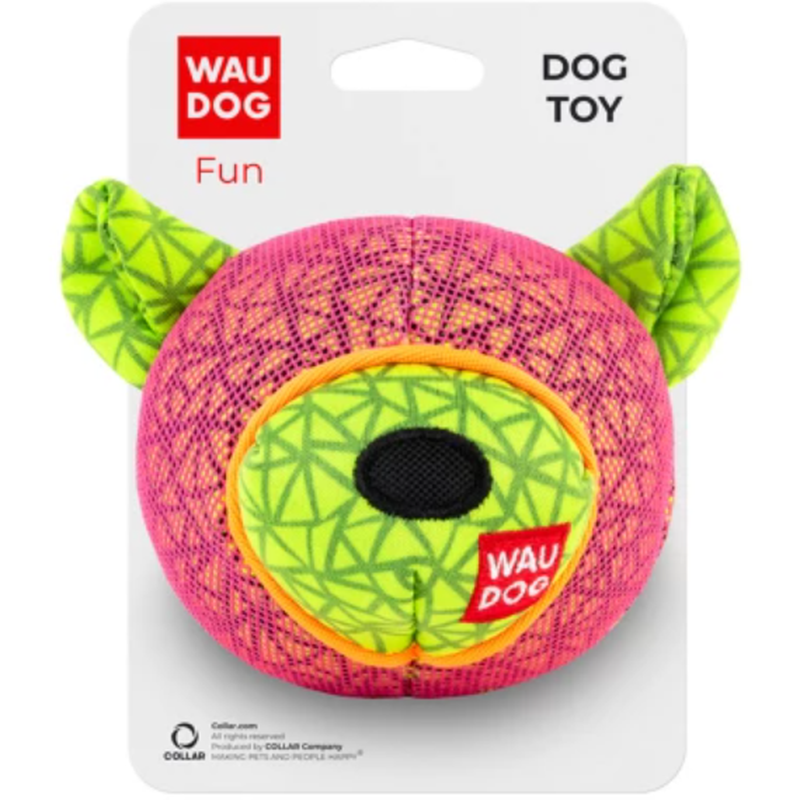Іграшка для собак Waudog Fun ведмедик, 12х11 см, рожевий (62057) - фото 1