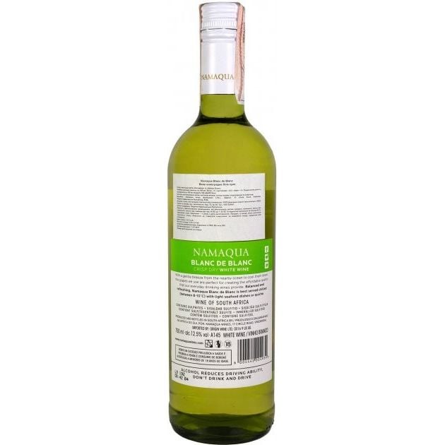 Вино Namaqua Blanc de Blanc, белое, сухое, 0,75 л - фото 2