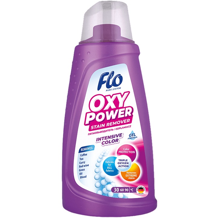 Пятновыводитель для цветных тканей Flo Oxy Power Сolor, 1,5 л - фото 1