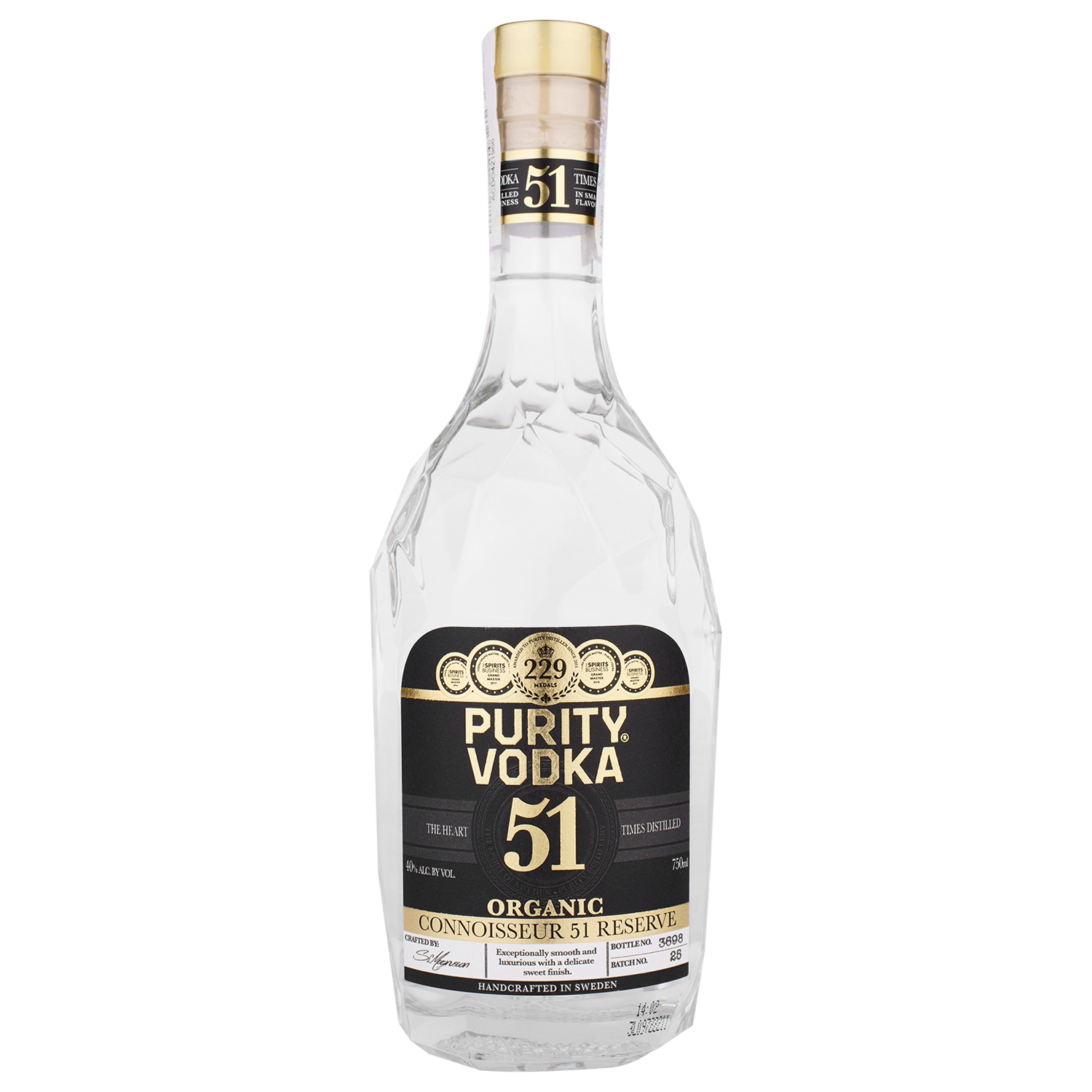 Горілка Purity Distillery Vodka Connoisseur 51 Premium, 40% 0,75 л - фото 1