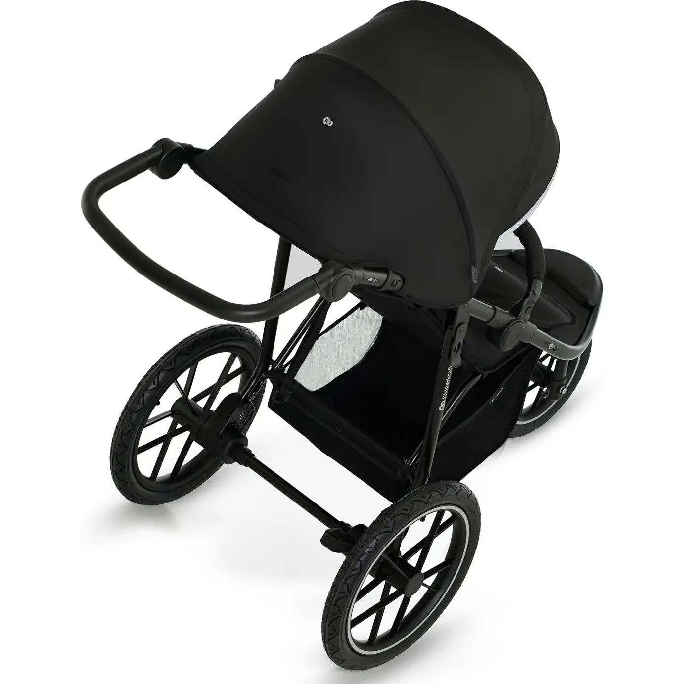 Прогулочная коляска Kinderkraft Helsi Deep Black черная (00-00305203) - фото 5