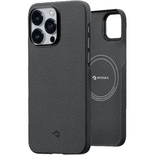 Чехол-накладка Pitaka MagEZ Case 3 Twill 600D Black/Grey для iPhone 14 Pro - фото 1