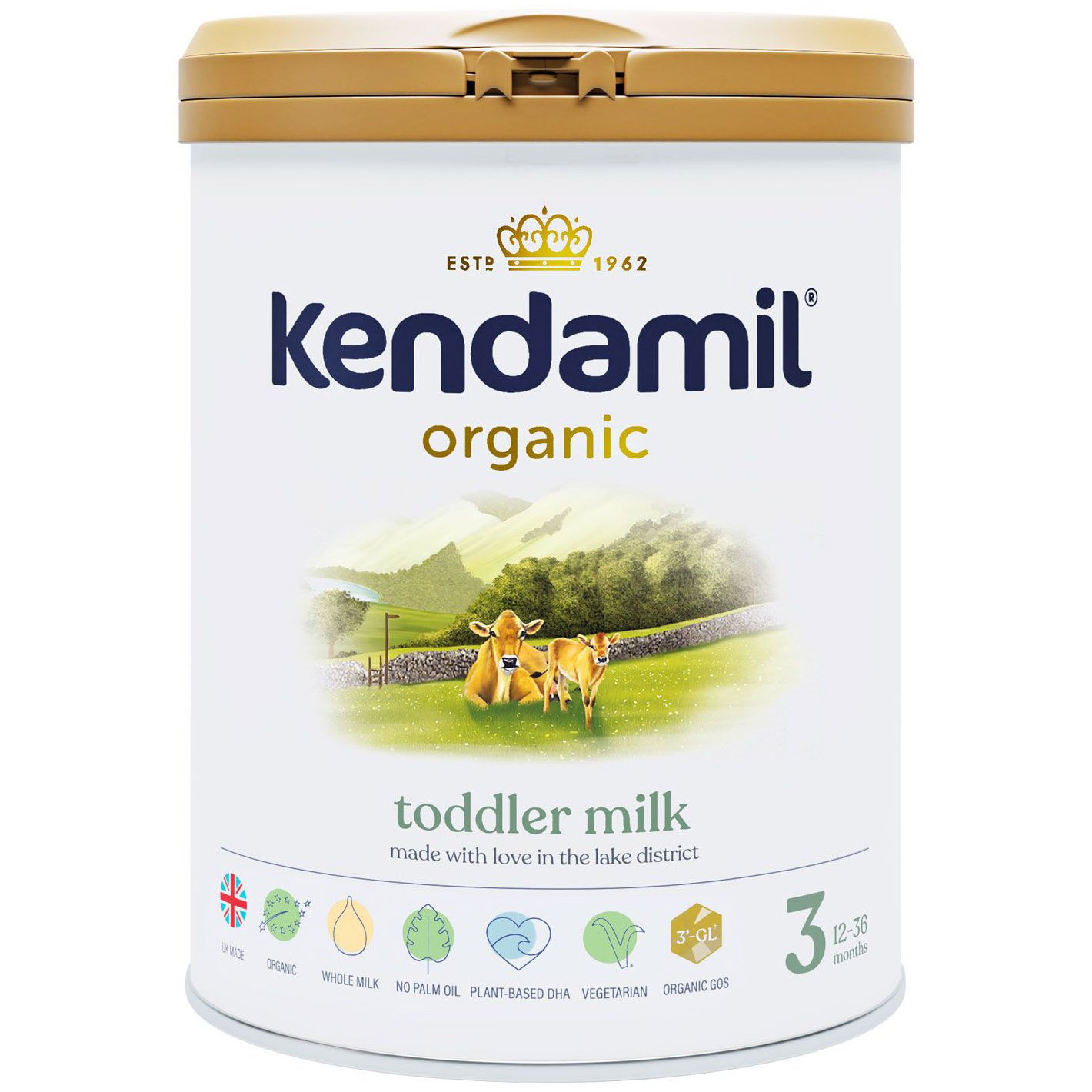 Органическая сухая молочная смесь Kendamil Organic 3 для детей 12-36 месяцев 800 г - фото 1