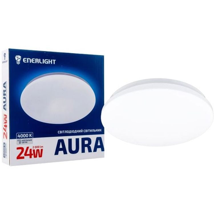 Светильник потолочный светодиодный Enerlight Aura, 24Вт, 4000К, 350х50 мм (AURA24SMD80N) - фото 2