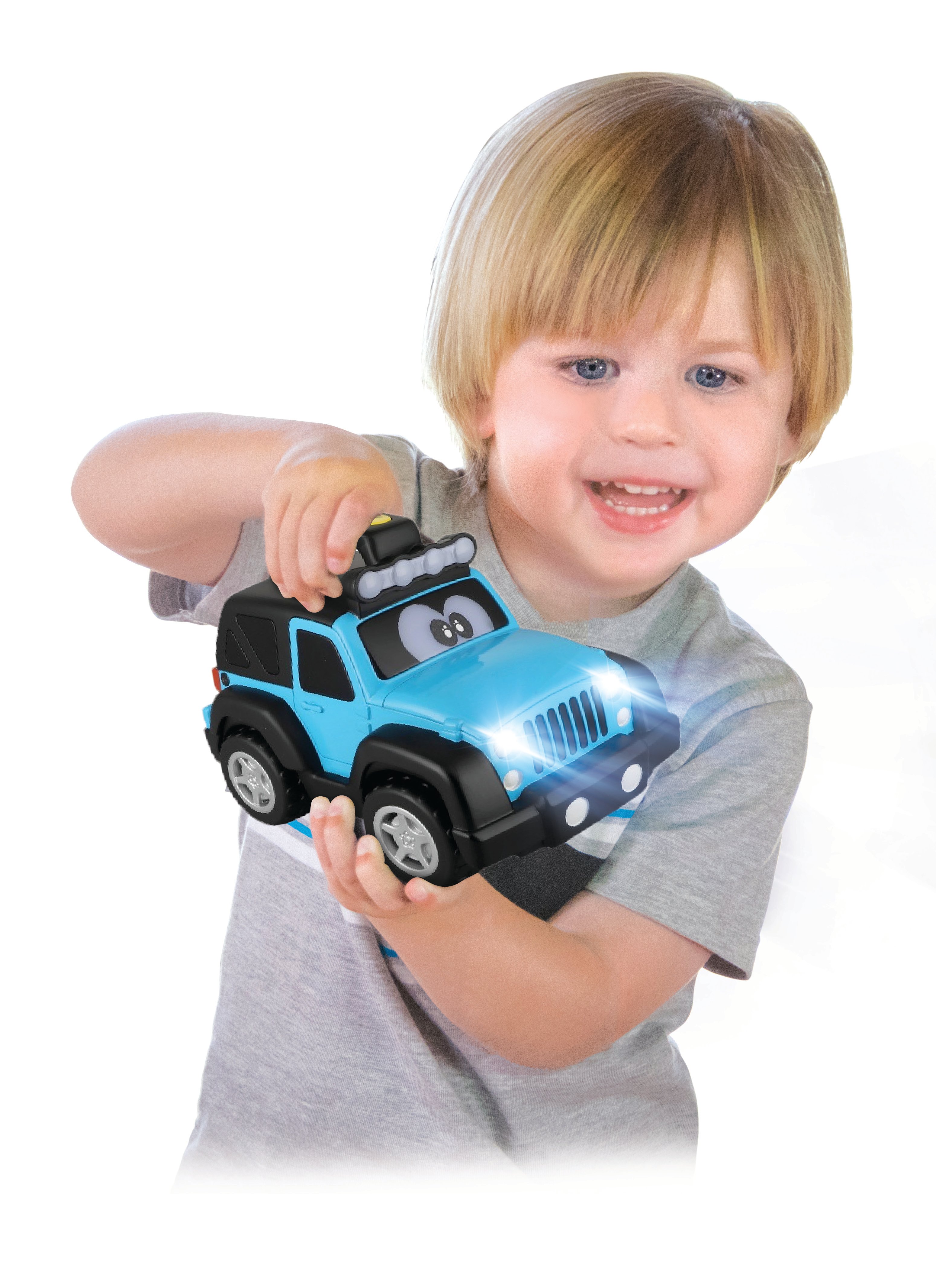 Автомодель Bb Junior Jeep Wrangler зі світловими та звуковими ефектами блакитний (16-81202) - фото 6