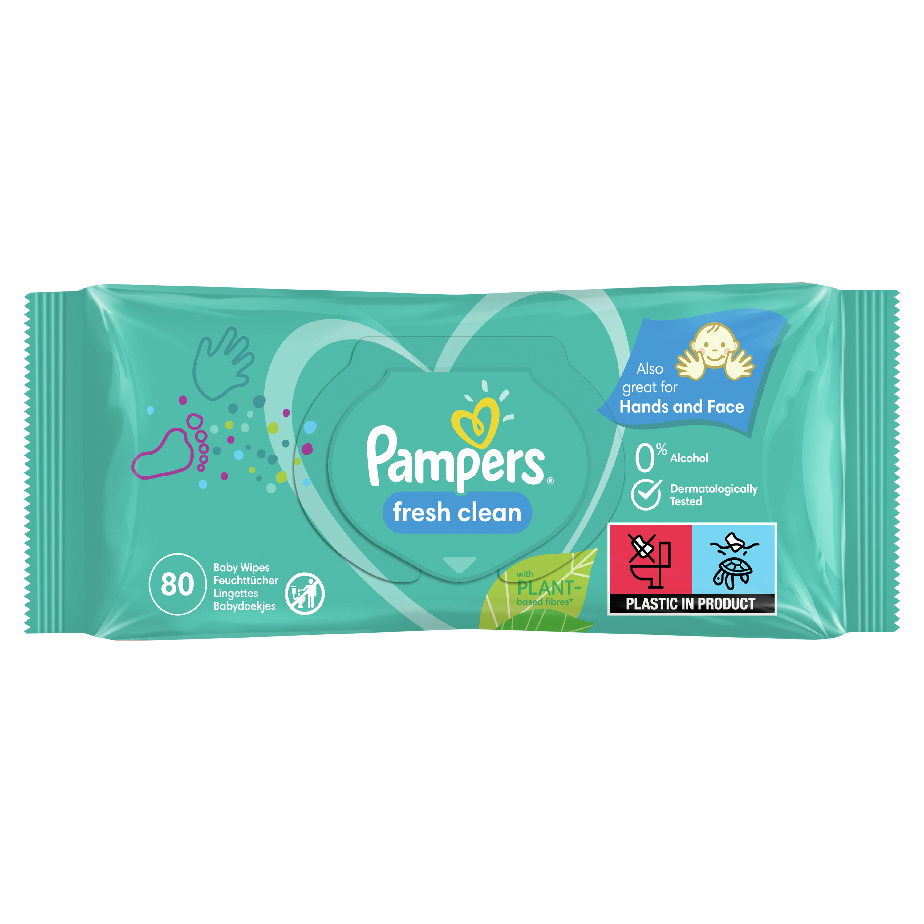 Набір дитячих вологих серветок Pampers Baby Fresh Clean, 1200 шт. (15 упаковок по 80 шт.) - фото 2