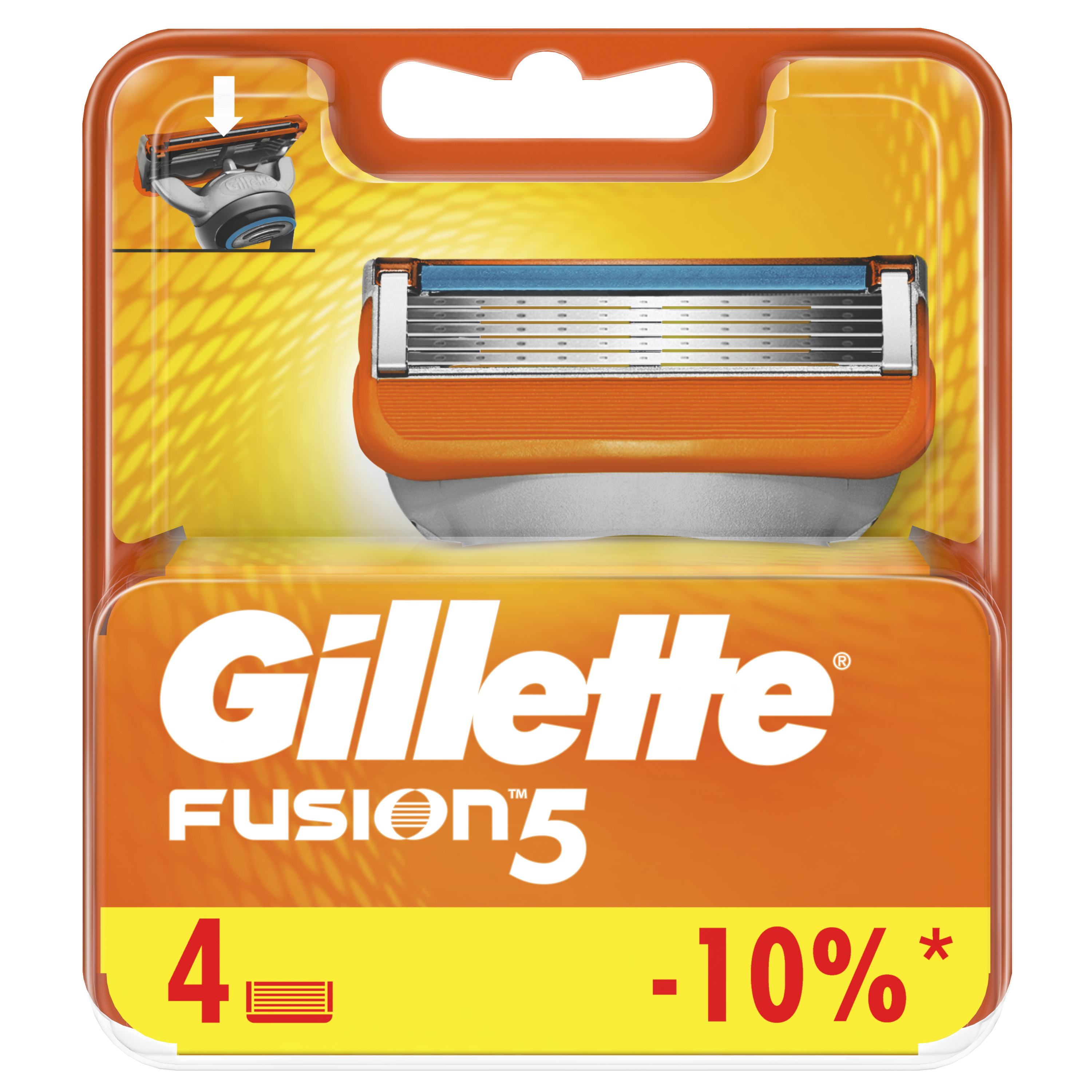 Сменные картриджи для бритья Gillette Fusion, 4 шт. - фото 2