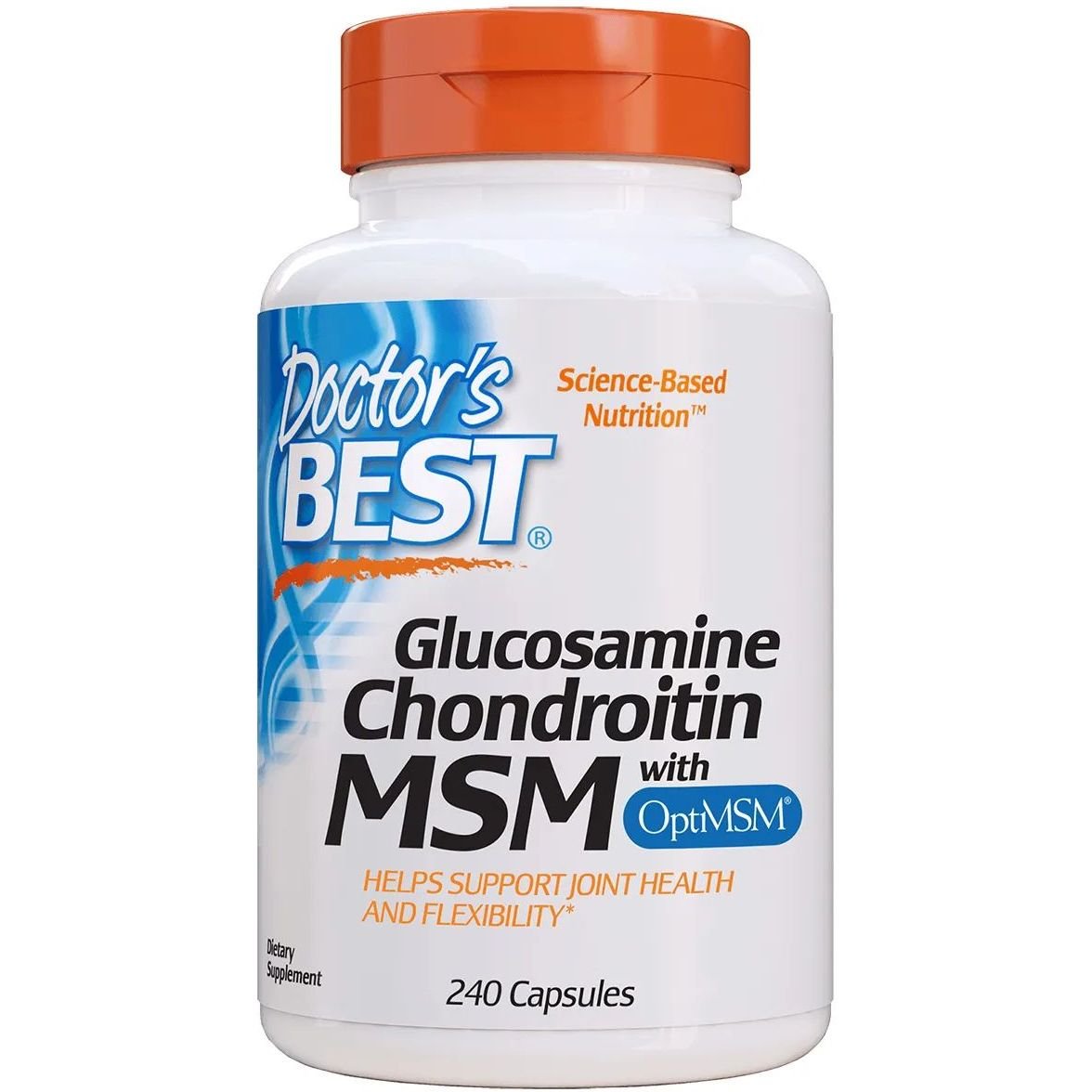 Комплекс Doctor's Best Glucosamine Chondroitin MSM with OptiMSM 240 капсул - фото 1