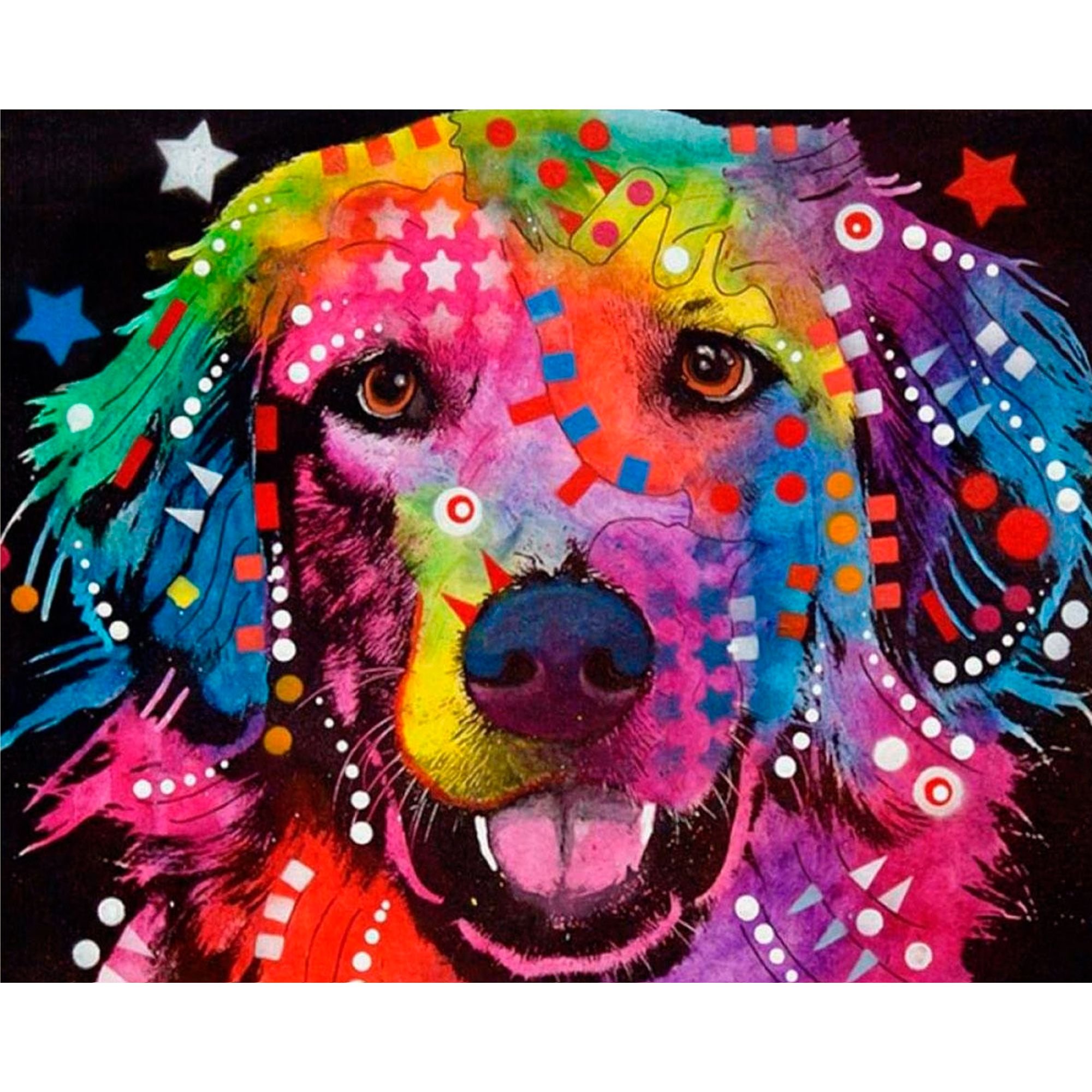 Алмазна мозаїка Santi Райдужний собака, 40х50 см (954173) - фото 1